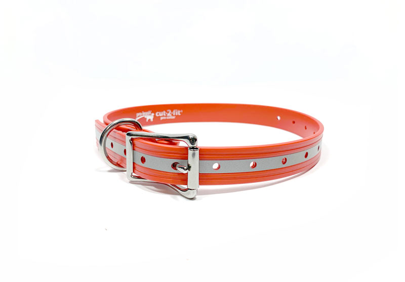 reflective red cut to fit collar